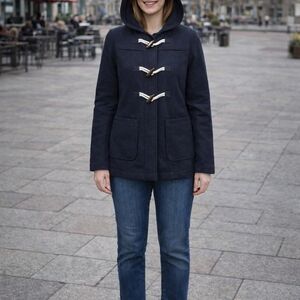 SO Women's Dark Blue Hooded Toggle Jacket